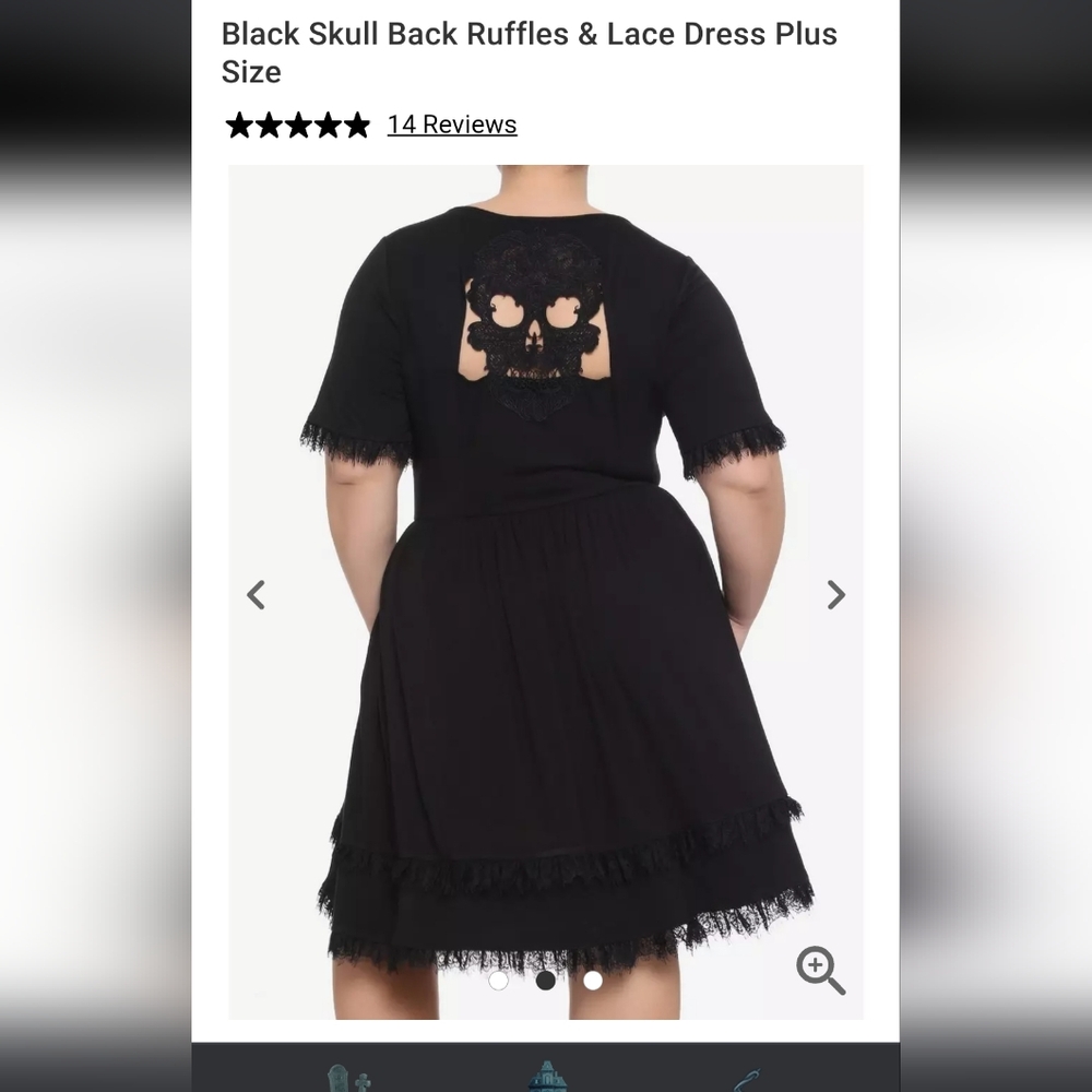 Black lacy skull dress - Picture 2 of 4